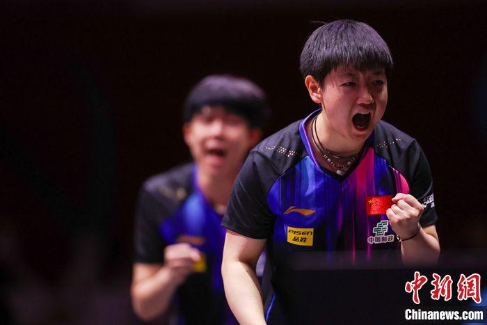 王楚钦孙颖莎力克日本组合夺混双三连冠